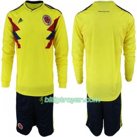 Billige Fotballdrakter Colombia Barn VM 2018 Hjemmedraktsett Langermet